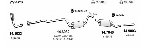 ASSO ART1082 Exhaust System